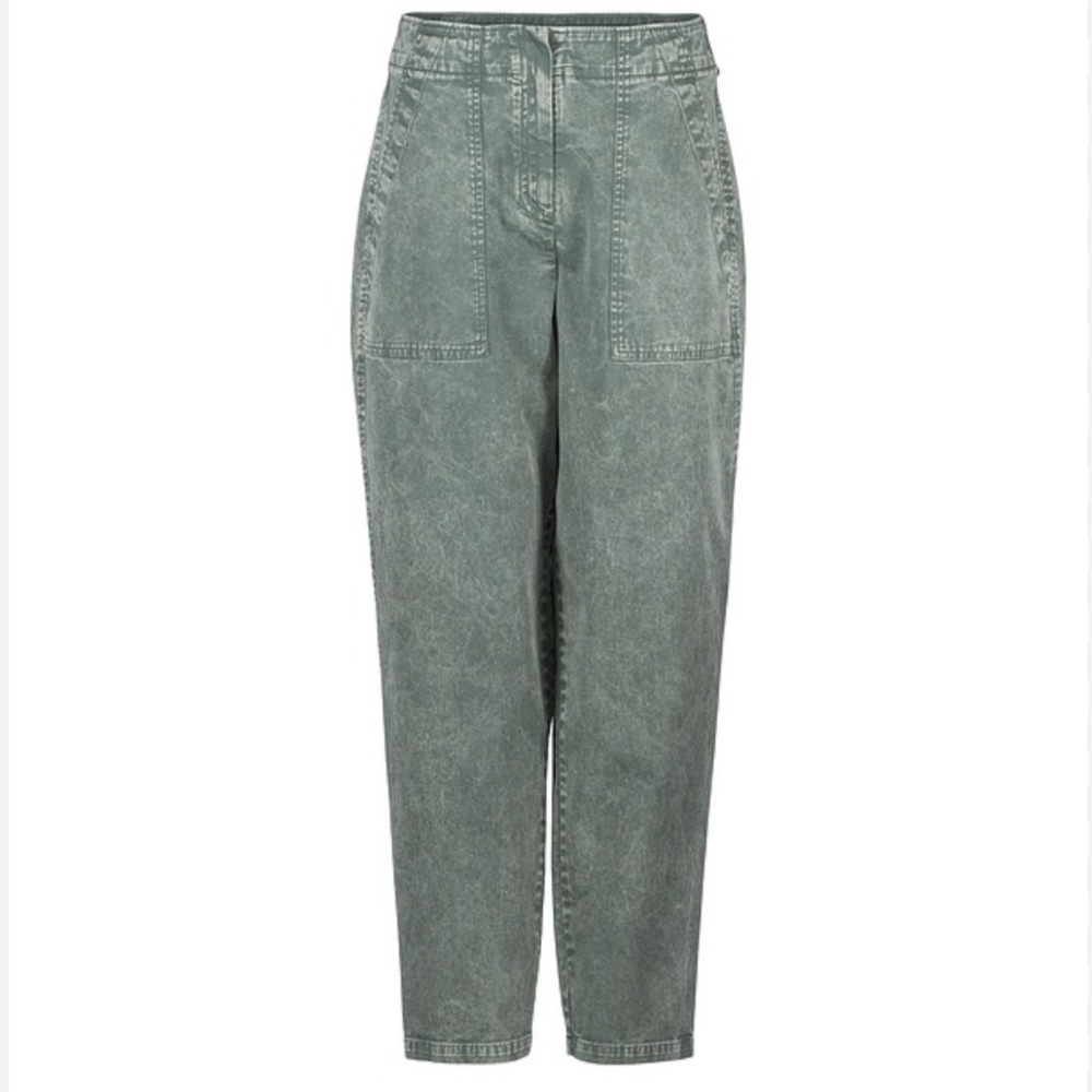 Ischiko Cotton Trousers Pants - Women's Size 1 - Green